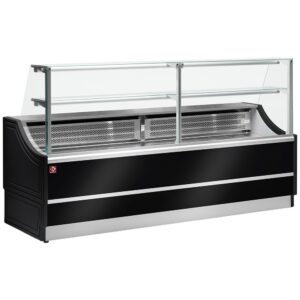 Vitrină frigorifică din sticlă - Model neutru "OL Orléans" panou drept 90°, fără spațiu de depozitare