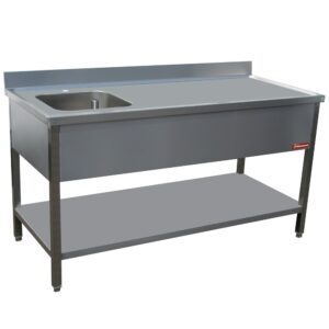 Masă de bucătar 1 cuvă stânga 400X400XH275