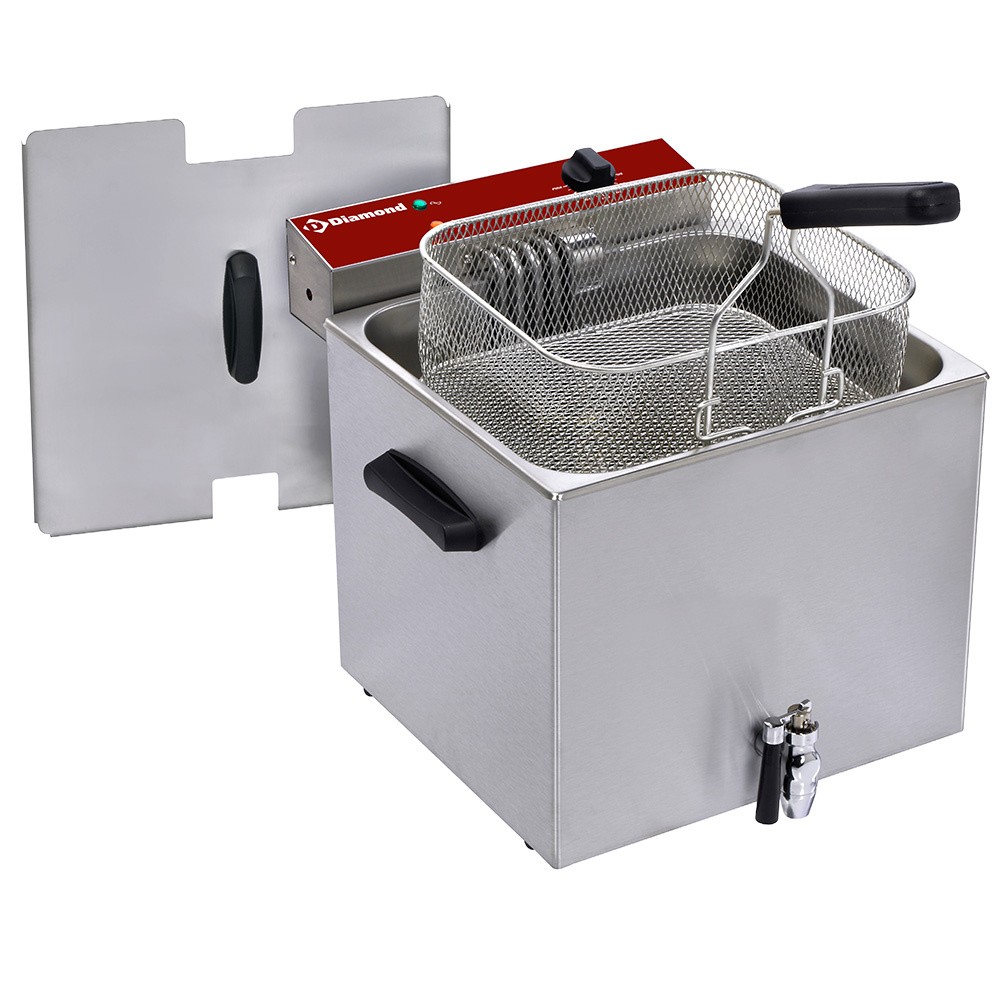 Friteuză electrică de blat 12 litri + robinet
