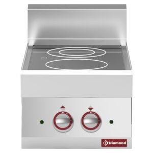 Plită vitro-ceramică electrică cu 2 zone de gătit -top- "Alpha 650"