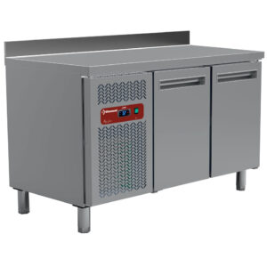 Masă frigorifică ventilată 2 uși GASTRONORM cu bordură spate - SILVER 700