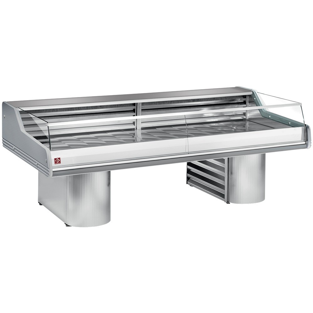 Vitrină frigorifică de expunere cu sticlă „Self-Service”, pe baze