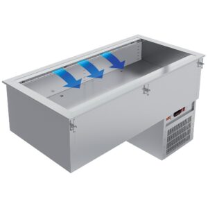 Element cuvă frigorifică, ventilat, 2x GN 1/1