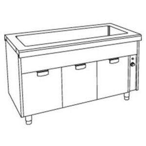 Bain Marie pe dulap 4x GN 1/1
