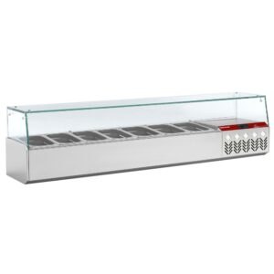 Structură frigorifică GN 7x 1/4 cu sticlă pe dreapta