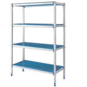 Raft liniar din aluminiu anodizat 4 nivele "Modular Rack"