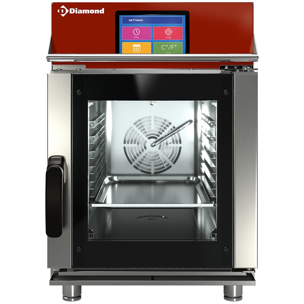 Cuptor electric, abur/convecție, 6x GN1/1 Touch Screen + Auto-Curățare