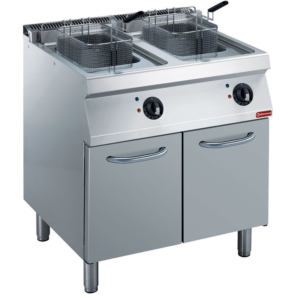 Friteuză electrică 2x14 litri, cu dulap