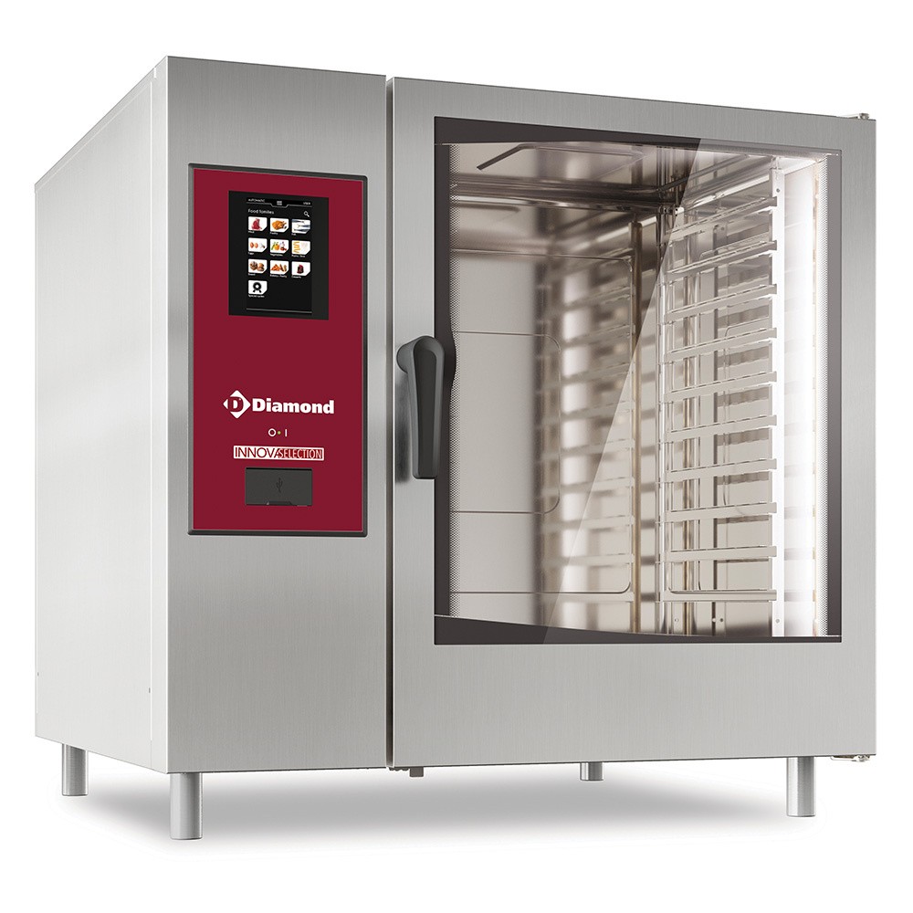 Cuptor electric "TOUCH" cu abur de boiler și convecție 10xGN2/1+ Curățare