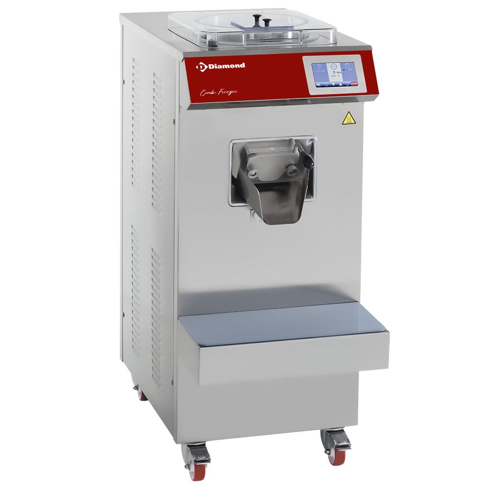 Aparat de pasteurizare combinat cu turbină de înghețată 60 litri/h, condensator cu apă, VV și TOUCH SCREEN