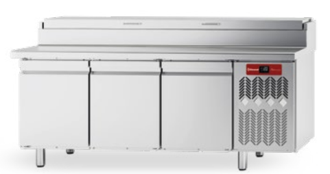 Masă pizza ventilată - Structură frigorifică din oțel inoxidabil