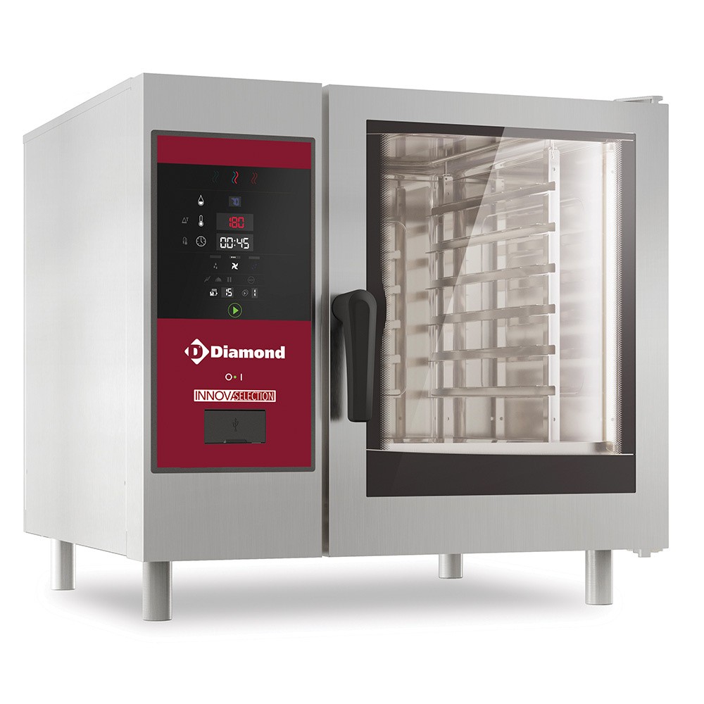 Cuptor electric cu abur de boiler și convecție 6x GN1/1+ Curățare