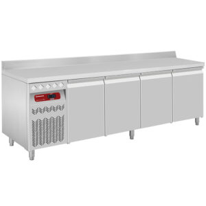 Masă de răcire ventilată de perete, 4 uși GN 1/1, unitate pe stânga - SILVER 700