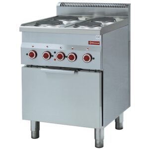 Aragaz 4 zone de gătit și cuptor electric cu convecție GN 2/3