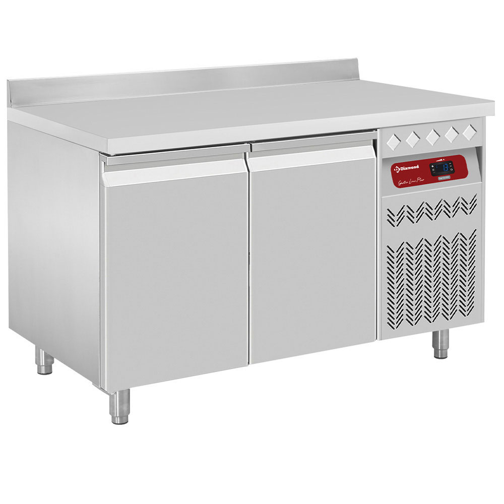 Masă frigorifică ventilată de perete, 2 uși GN 1/1 - SILVER 700
