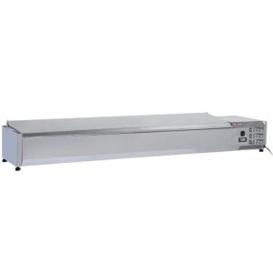 Suport pentru toppinguri 9x GN1/3-150 mm, cu capac din oțel inoxidabil