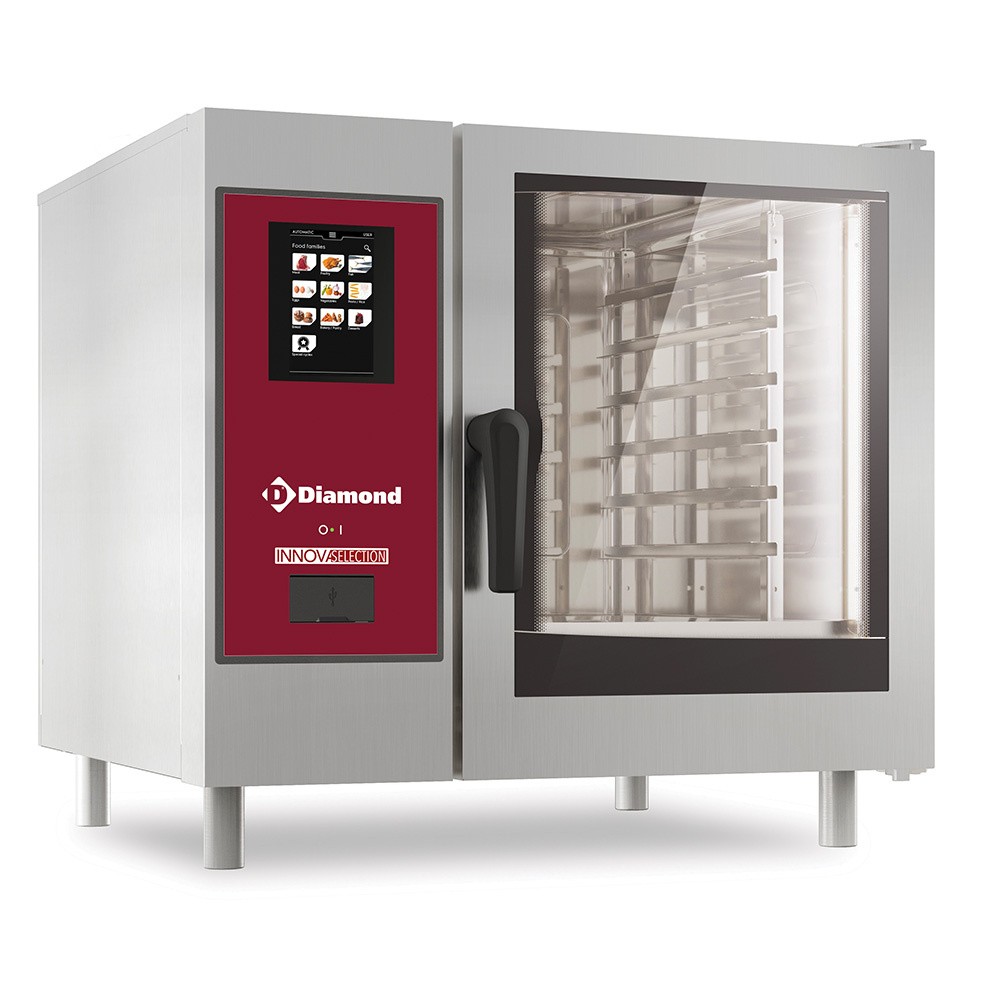 Cuptor electric "TOUCH" cu abur de boiler și convecție 6xGN1/1+ Curățare