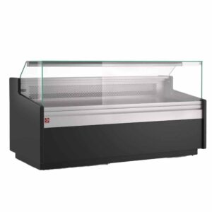 Vitrină frigorifică ventilată, cu depozitare - NEGRU