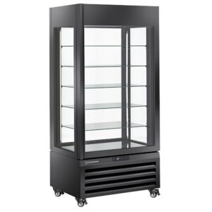 Vitrină FULL 600 Lt., 5 niveluri de sticlă, ventilată - ÎNGHEȚATĂ & PATISERIE - NEGRU