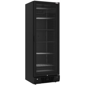 Vitrină frigorifică negativă ventilată 382 litri - 5 niveluri fixe - NEGRU