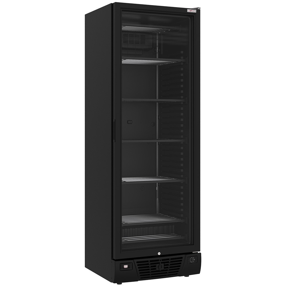 Vitrină frigorifică negativă ventilată 382 litri - 5 niveluri fixe - NEGRU