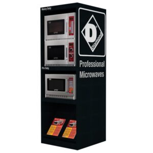 Mobilier de prezentare 3 cuptoare cu microunde - NEGRU