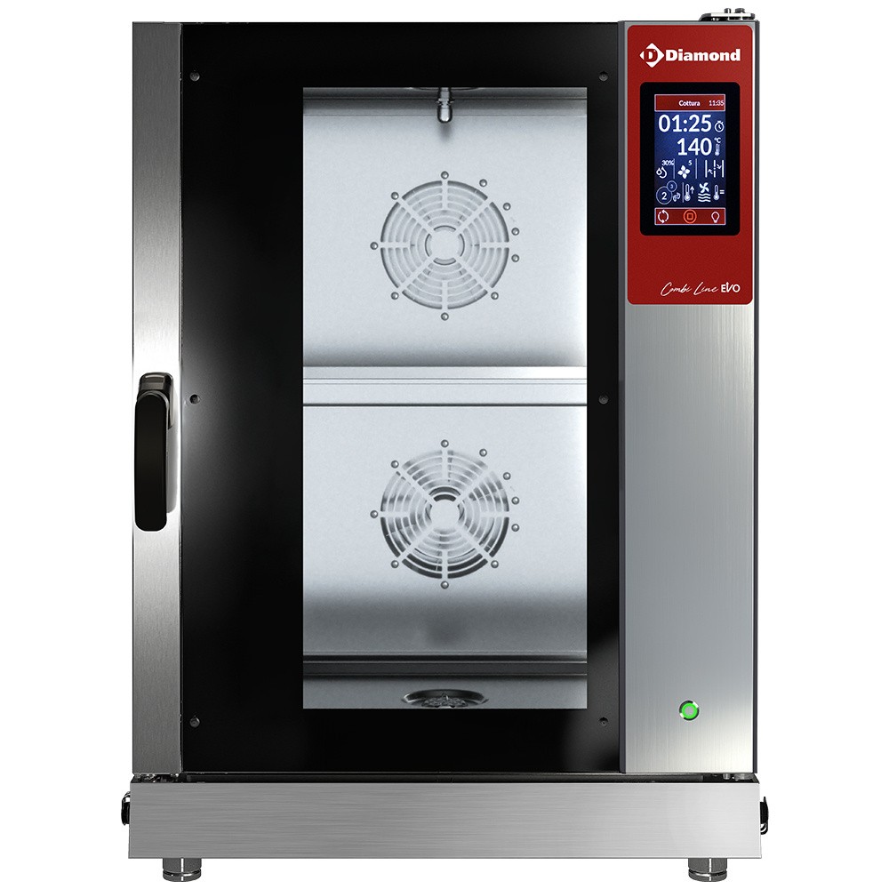 Cuptor electric TOUCH SCREEN abur/convecție, 10x GN 1/1 - AUTO-CURĂȚARE