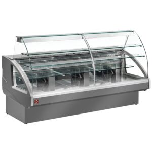 Vitrină frigorifică, statică, sistem cu sertare, fără rezervă - GRI