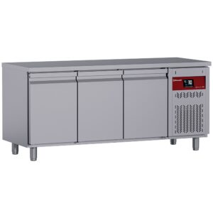 Masă frigorifică ventilată, 3 uși GN 1/1, 405 Lit.