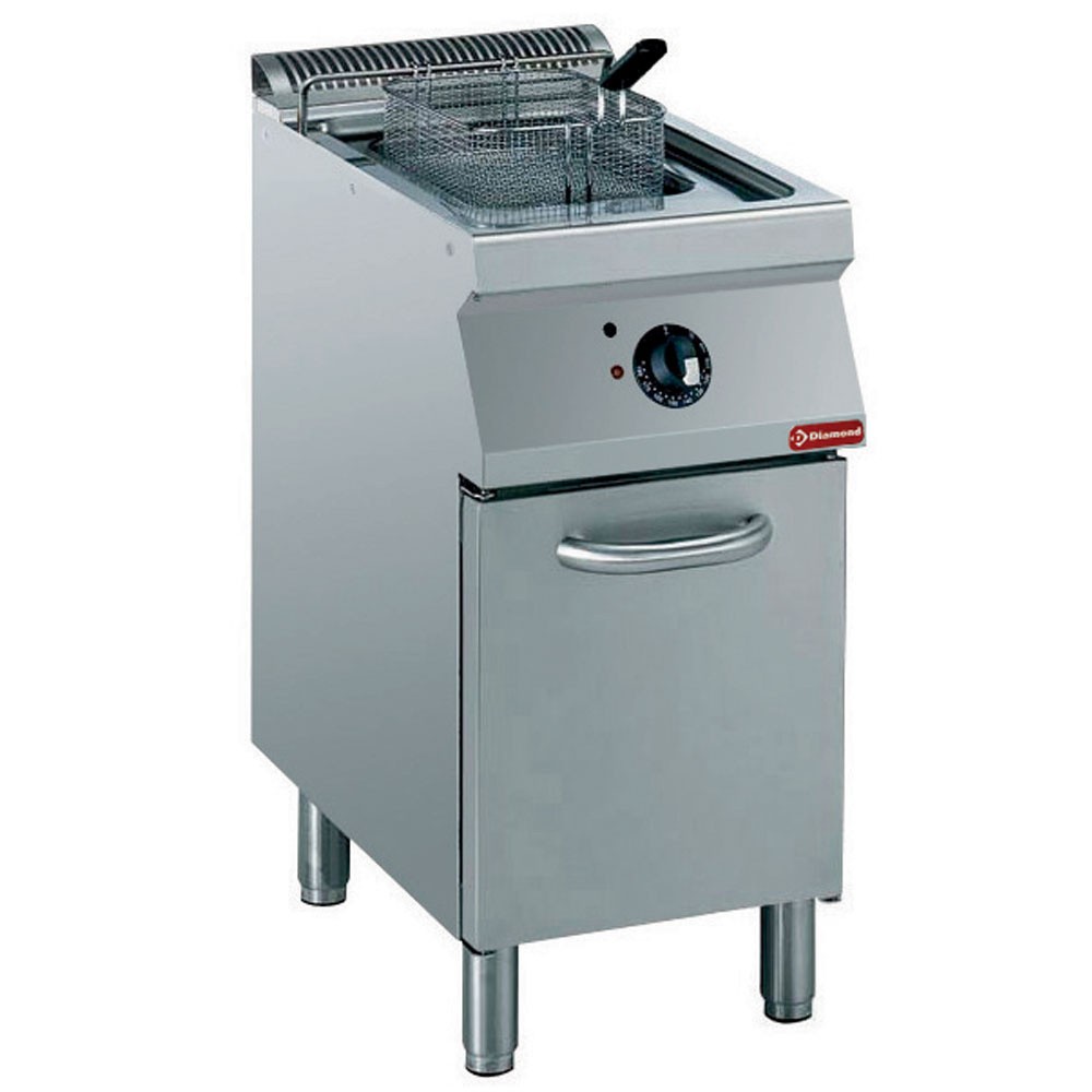 Friteuză electrică, cuvă în ''Y'', 15 litri, element extern, cu dulap