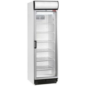 Vitrină frigorifică statică/ventilată T° negativă, 380 litri, casetă luminoasă