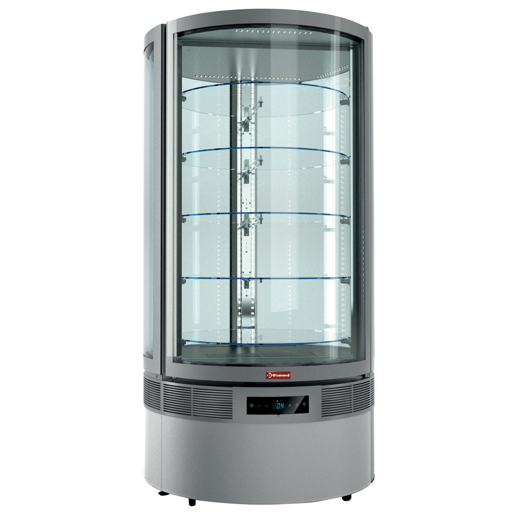 Vitrină cilindrică FULL, 5 niveluri, ventilată