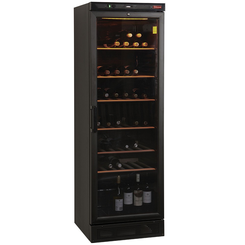 Vitrină frigorifică de vinuri, 380 litri, NEGRU