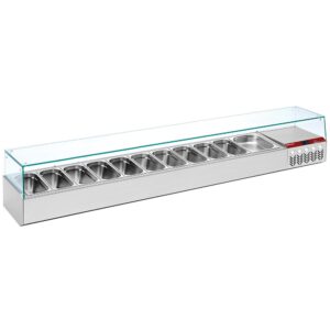 Structură frigorifică GN 11x1/3, 1x1/9, cu sticlă pe dreapta