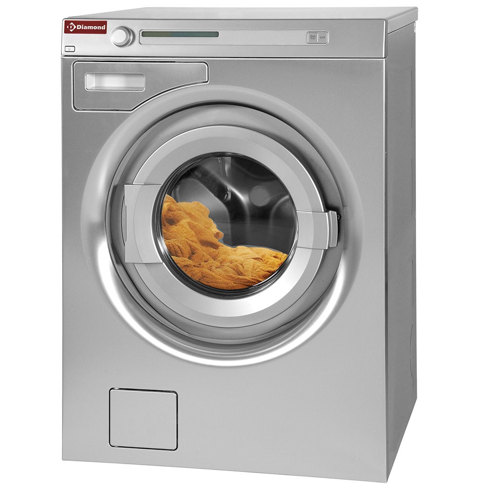 Mașină de spălat cu centrifugare 8 kg "inox-titanium", cu pompă de evacuare