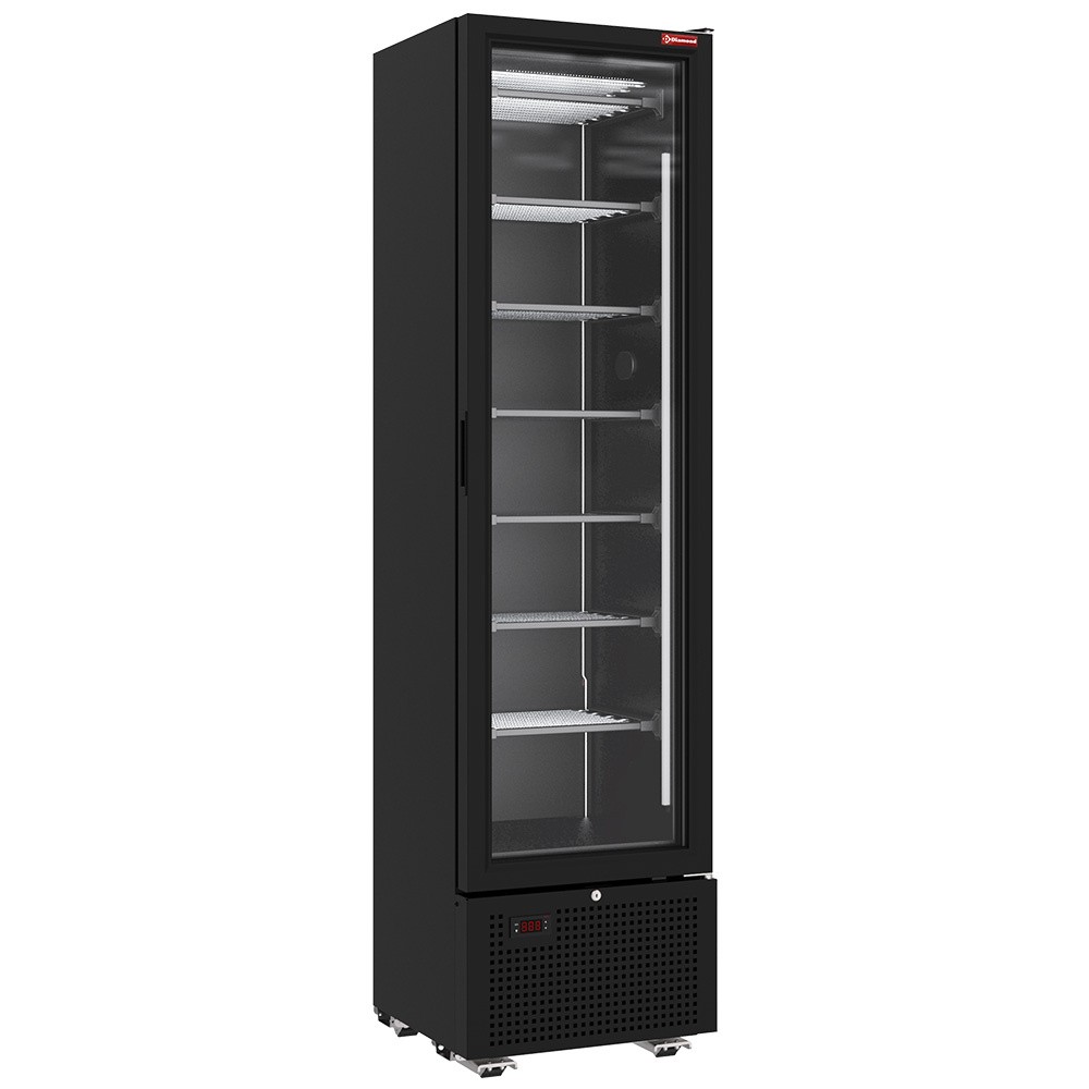 Vitrină frigorifică negativă 221 litri - 7 nivele fixe - NEGRU