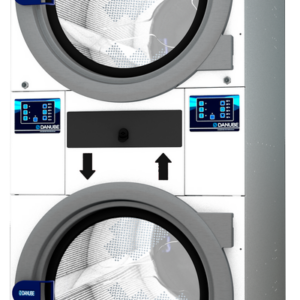 Uscător de rufe industrial (încălzire electrică) | 2x13,5 kg, tambur 270 L, încălzire 2x18 kW, 400V trifazat, 785x1135x1994 mm, carcasă albă | self-service (kit monedier inclus)