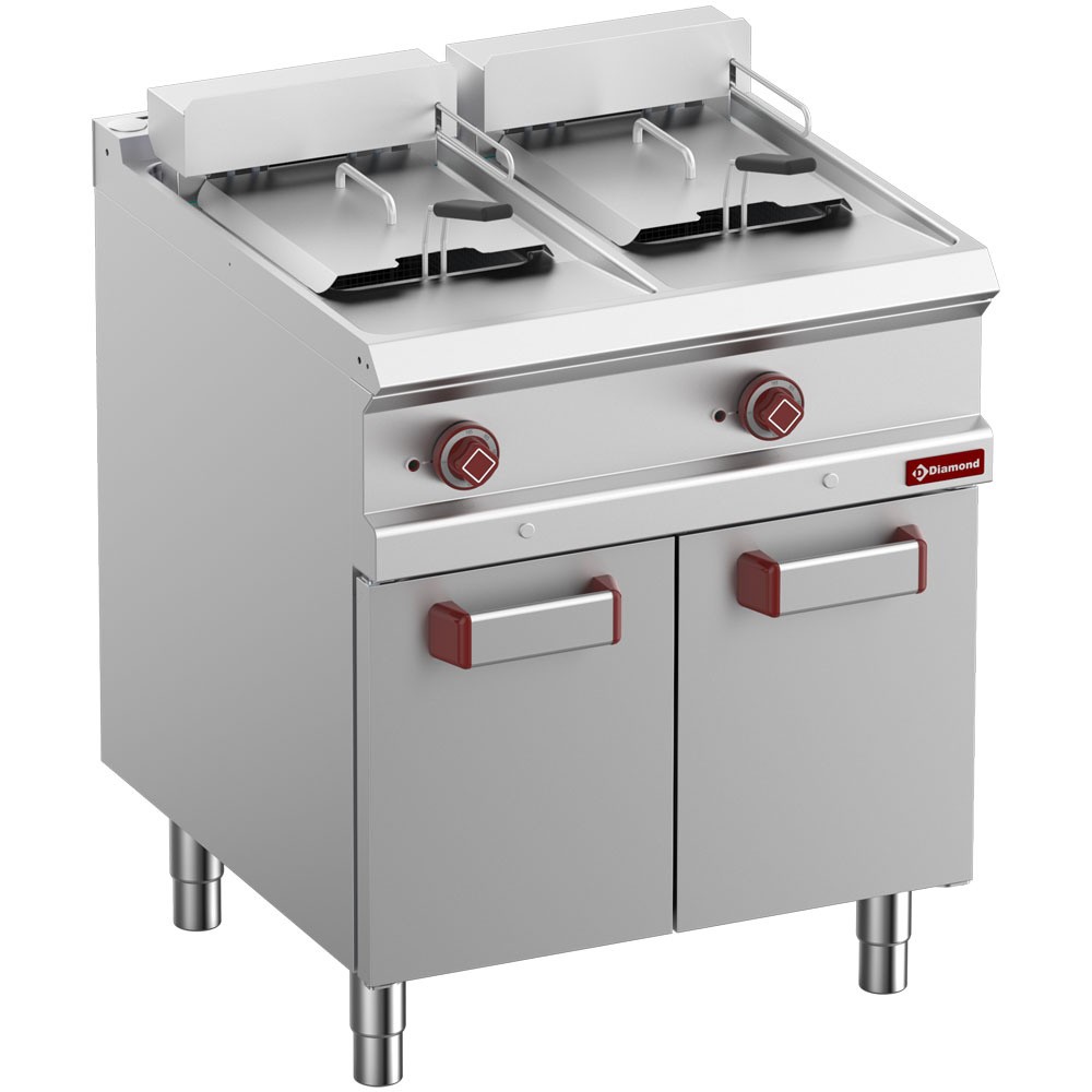 Friteuză electrică 2 cuve 13 litri pe dulap