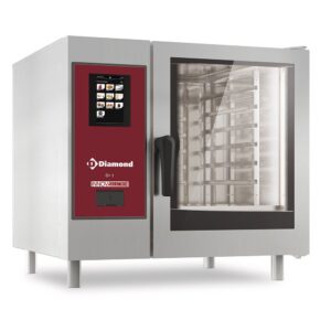 Cuptor pe gaz "TOUCH" cu abur de boiler și convecție 6xGN1/1+ Curățare