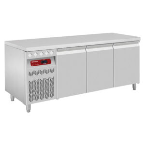 Masă frigorifică ventilată, 3 uși GN 1/1, grup pe stânga - SILVER 700
