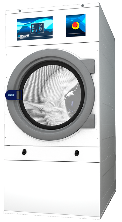 Uscător profesional de mare capacitate BASIC (încălzire electrică, control EM) | 10 kg, tambur 200 L, încălzire 4,5 kW, 400V trifazat, 680x775x1056 mm, 230V trifazat | self-service (kit monedier inclus)