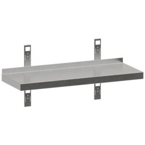 Poliță de perete cu 2 console și 2 montanți